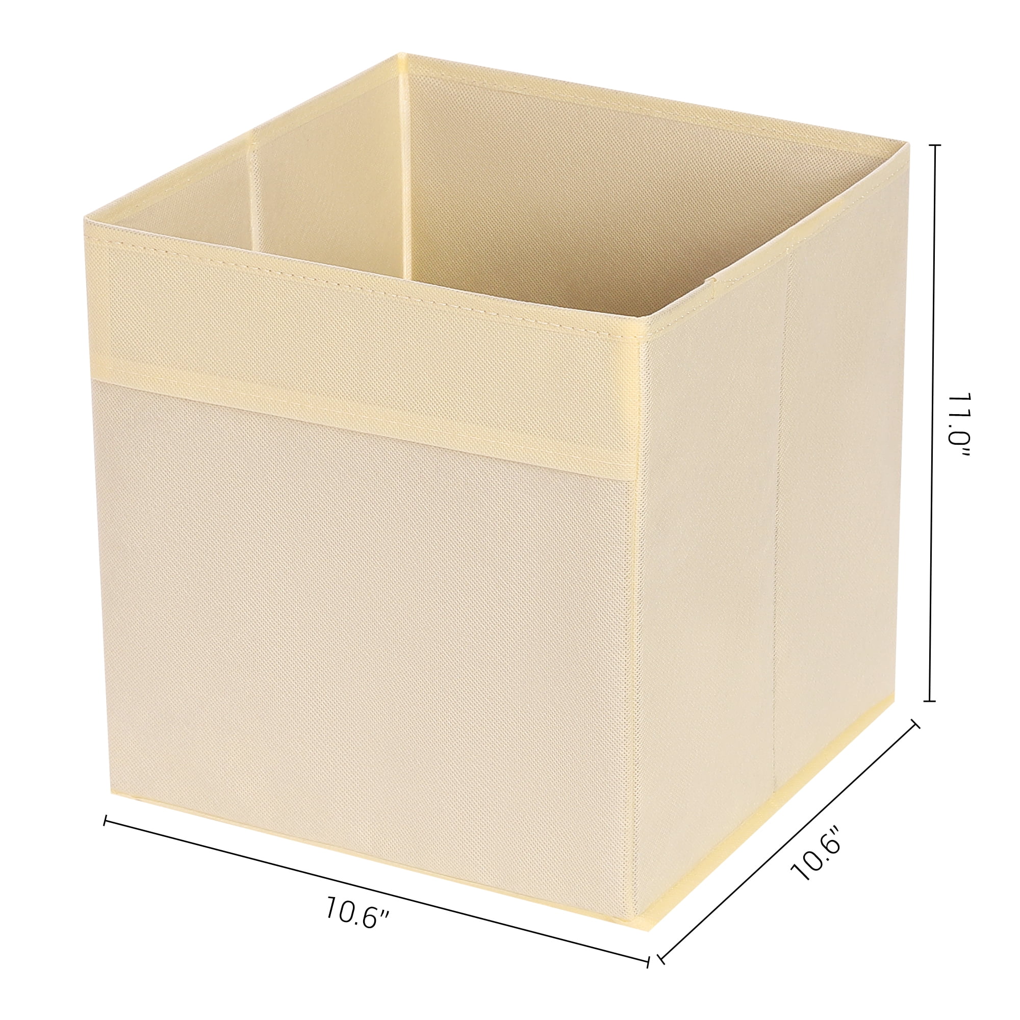 Unique Bargains Fabric Storage Cube Storage Bin Storage Basket Apricot 11*10.5*10.5in