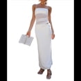 thumbnail image 1 of Conjunto de Dos Piezas para Mujer: Conjunto de Vacaciones de Verano, Sin Mangas, de Asimétrica, Top Corto y Faldas Largas. M, 1 of 8
