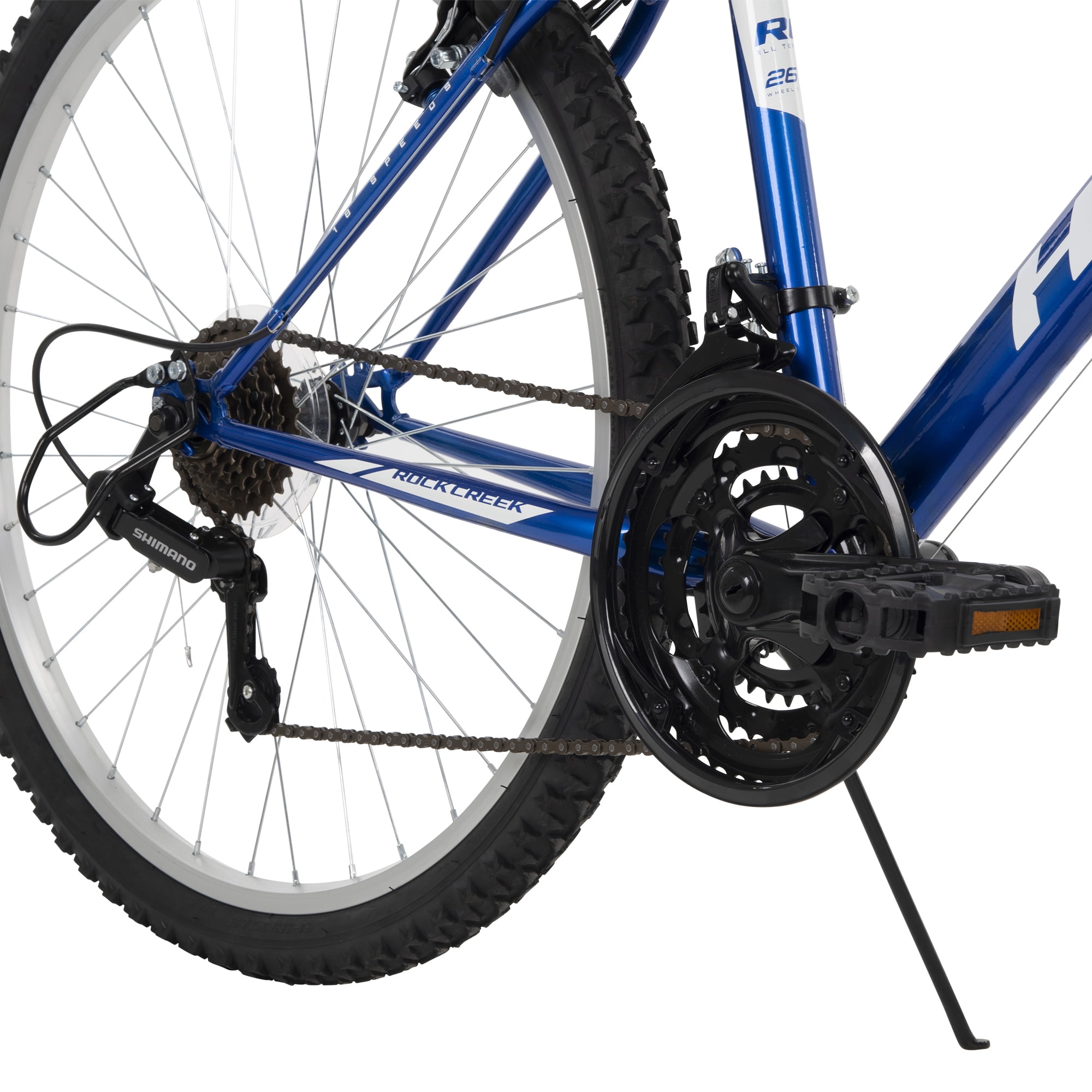 Huffy Rock Creek 26-inch Men’s 18-speed Mountain Bike, Blue, 13+ years old