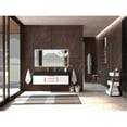 thumbnail image 6 of Nile 60" White Wood Floating Vanity with Black Top and Gold Trim, 6 of 10