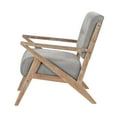 thumbnail image 3 of Edra 33 Inch Accent Armchair- Wood Frame- Light Gray Polyester Cushions, 3 of 5
