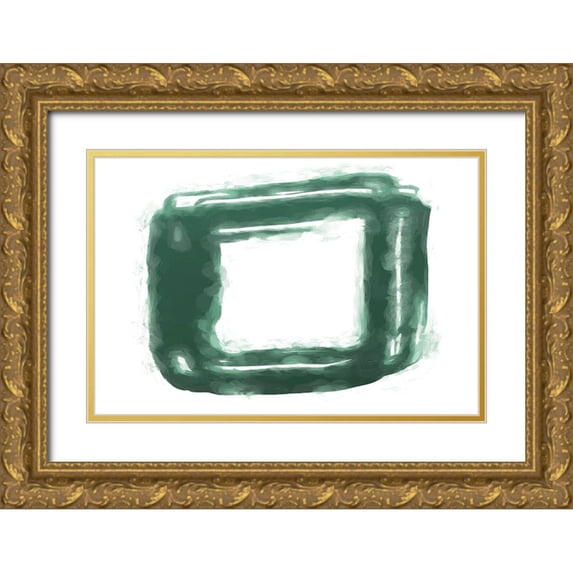 Fay, Mela 14x11 Gold Ornate Wood Framed with Double Matting Museum Art Print Titled - Shape Abstract II