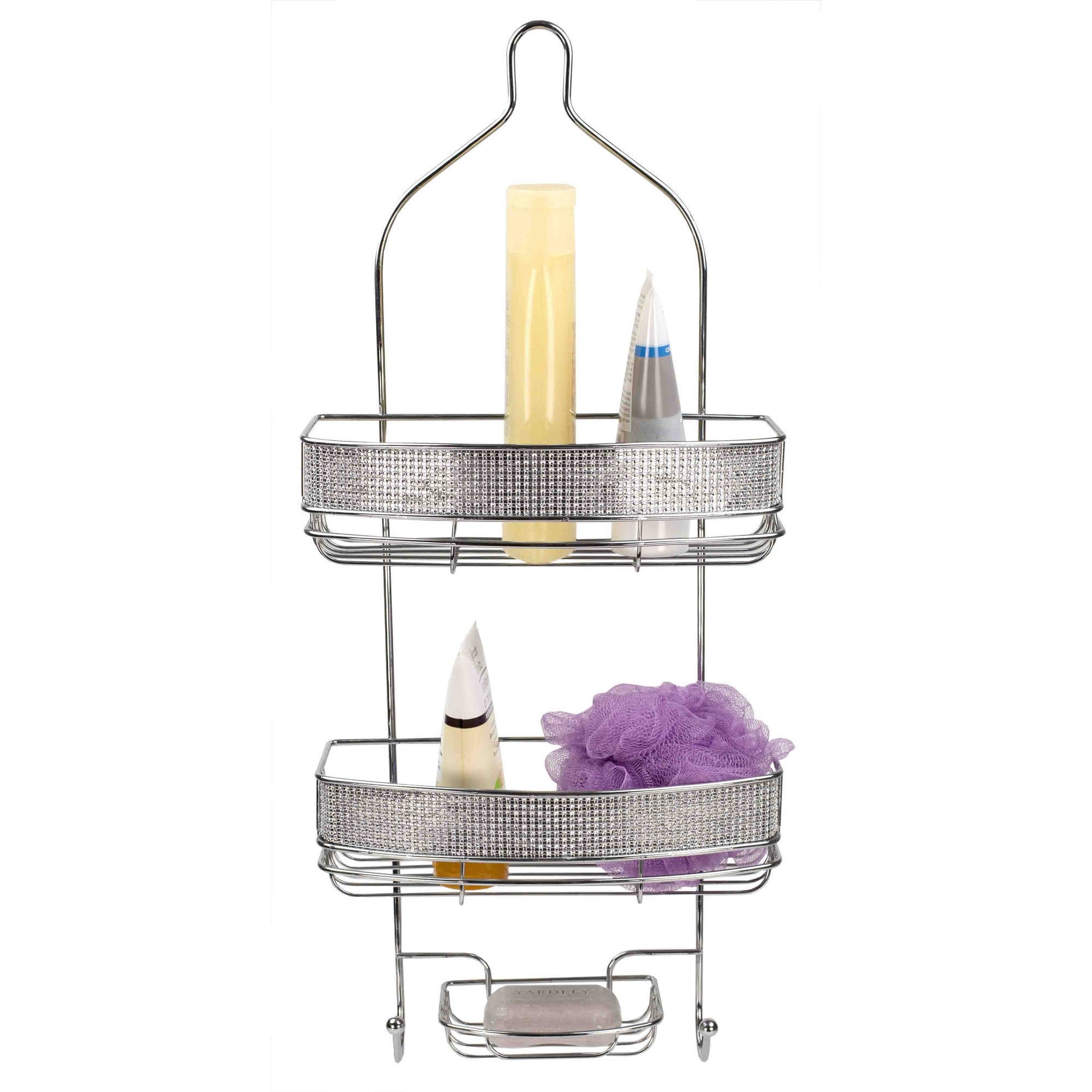 Home Basics Shower Caddy with Diamonds