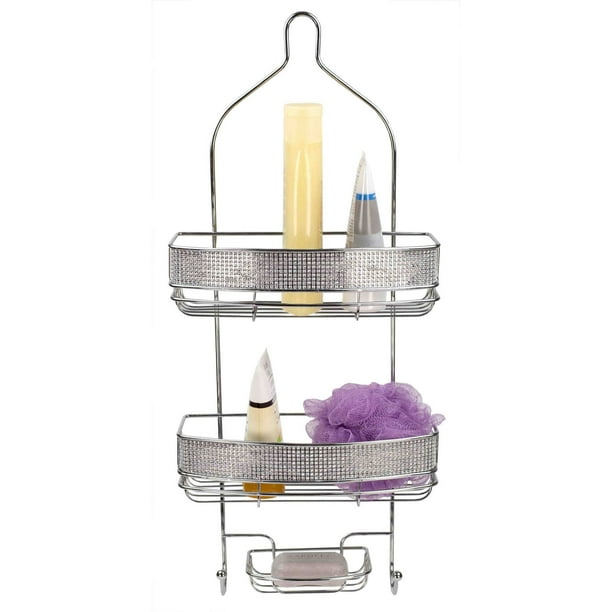 Home Basics Shower Caddy with Diamonds