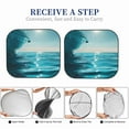 thumbnail image 6 of Fotbe Turquoise Ocean Reflection 2-Piece Car Windshield Sun Shade | Sun Blocker for Car Windshield | Foldable Automotive Interior Accessories for Sun Protection-Small, 6 of 7