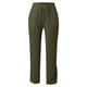 thumbnail image 3 of WILLBEST Pantalones Casuales elegantes para Mujer para Uso Diario: Pantalones de Moda de Color Sólido con Encaje, Cintura Alta, Bolsillo con Cordón, Largo 9/10 Extra Grande, 3 of 5