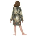 thumbnail image 7 of FORMRS Niños Bathrobe Unisex Hooded Robe Soft Plush Pajamas Sleepwear, Size 7-9T, Ghost in Strawberry Fields, 7 of 7
