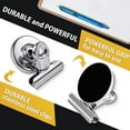 thumbnail image 4 of 10PCS Magnetic Clips Strong Fridge Magnet Hook Clip for Family School Freezer Kitchen Refrigerator, Silver, 4 of 8