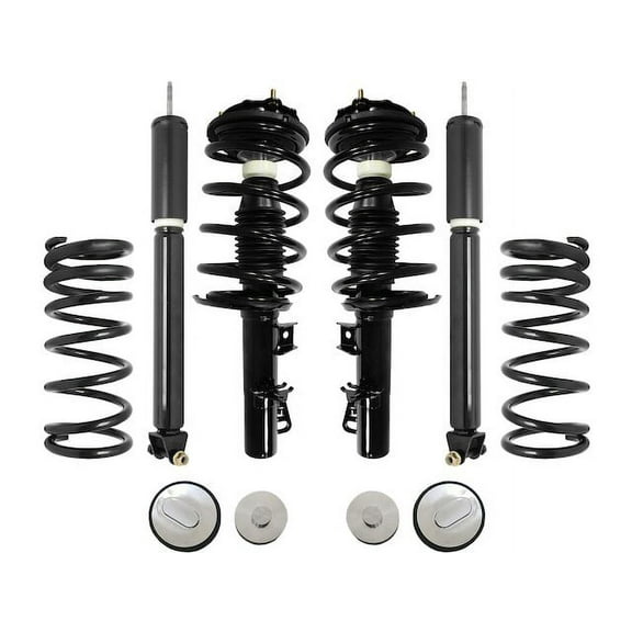 Front and Rear Air Spring to Coil Spring Conversion Kit - Compatible with 1995 - 2002 Lincoln Continental 1996 1997 1998 1999 2000 2001