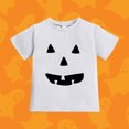 thumbnail image 2 of WhouRiu Girls Halloween Graphic Tees Kids Short Sleeve Crew Neck Tshirt Comfortable Cute Holiday Party T Shirts,3-4 Years, 2 of 5