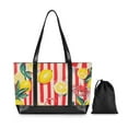 thumbnail image 7 of FORMRS Laptop Tote Bag for Women with 15.6" Computer Compartments Handbag, Red Striped Lemon, 7 of 7