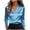 Light Blue, variant on Babysbule Women's Satin V Neck Long Sleeve Blouse, Elegant Draped Front Casual Top for Office Party & Daily Wear