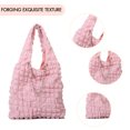 thumbnail image 2 of Bolsa De La Compra Bolso Shopper mediano para mujer, decoración de cadena, Bolso de nube de burbujas de verano fruncido (rosa), 2 of 6