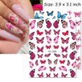 thumbnail image 4 of NEWSPIED 8 Sheets Butterfly Nail Art Stickers Decals Colorful Butterflies Nail Stickers for Nail Art, 3D Self-Adhesive Butterfly Nail Design Supplies Nail Sticker for Women DIY Nail Decoration, 4 of 7