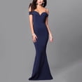 thumbnail image 3 of Women's Off Shoulder Mermaid Maxi Dress Elegant Sweetheart Neck Evening Gown for Party Graduation, 3 of 8