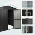thumbnail image 5 of TOTAL Outdoor Storage Shed 8.2'x 6.2', Metal Garden Shed for Bike, Trash Can, Tools, Lawn Mowers, Pool Toys, Galvanized Steel Outdoor Storage Cabinet with Lockable Door for Backyard, Patio, Lawn, 5 of 7