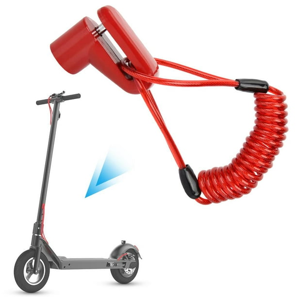 Serrure à fil Qiilu, serrure à fil pour scooter, freins à disque de roue  antivol avec fil pour scooter électrique Xiaomi Mijia M365 