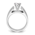 thumbnail image 2 of Solid 14k White Gold Peg Set Solitaire Engagement Ring with CZ Cubic Zirconia Size 5 (Width = 5mm ), 2 of 7