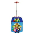 thumbnail image 1 of Super Mario Character Print Blue Suitcase with Extendable Handle, 1 of 6