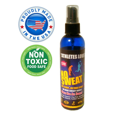 No Sweat Get A Grip Hand Drying Hyperhidrosis Treatment All Sport Grip Enhancing Spray 3oz. Non Toxic Non Sticky Odorless No Residue Great For All Sports & To Dry Hyperhidrosis