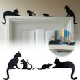 thumbnail image 2 of 3/4Pcs Halloween Black Cat Decor Wooden Cat Silhouette Door Corner Decor Scary Family Home Party Hanging Sign Cutout Door Window Decoration, 2 of 10