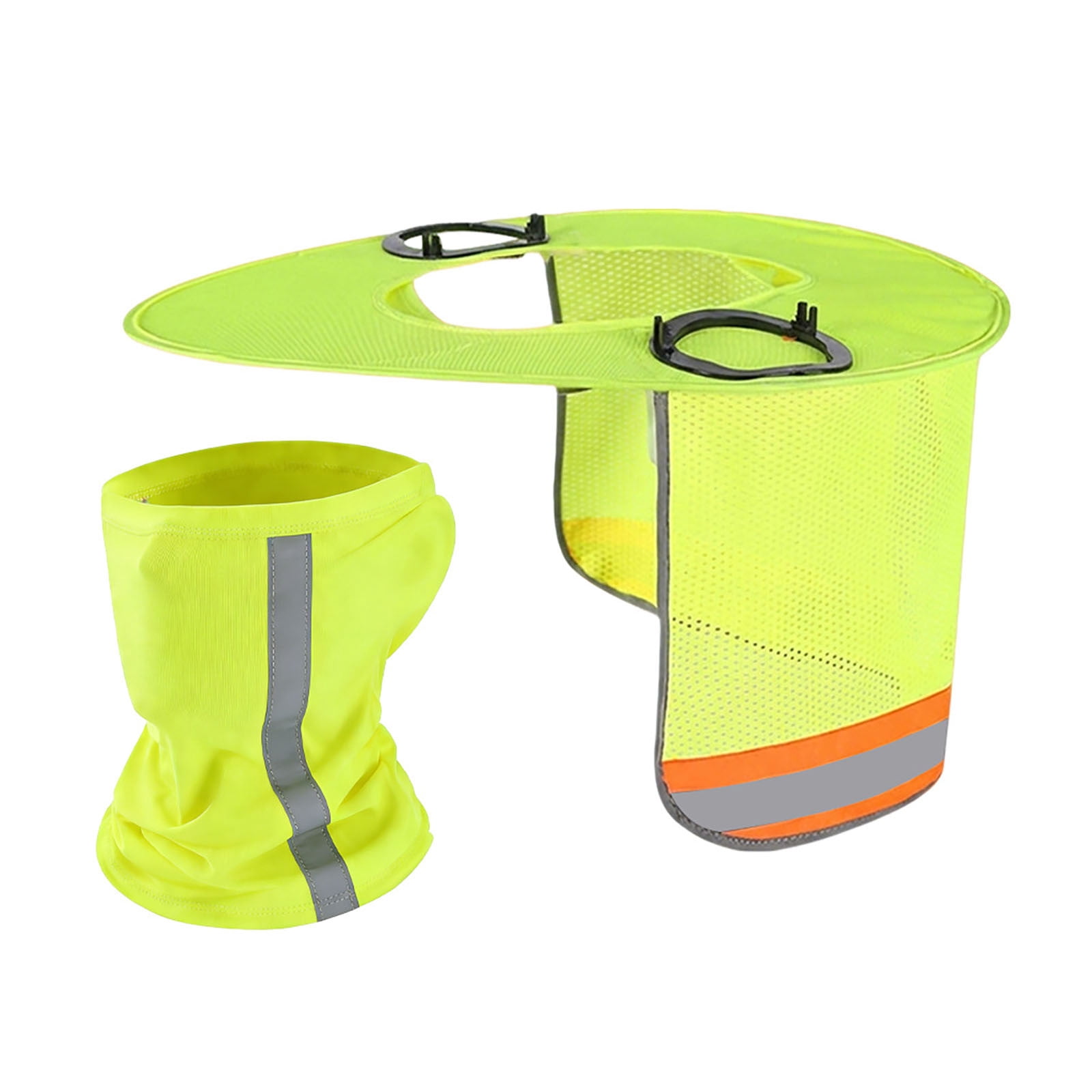Fufafayo Sun Hat with Face Shield, UPF 50+ Sun Protection Hat, Foldable Brim Safety Helmet Attachment for Outdoor Work Gardening Construction
