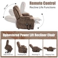 thumbnail image 2 of Lift Recliner for Elderly, LEGAHOME Electric Power Lift Chair with Heated and Massage, 26" Oversized Velvet Recliner Chair with Cup Holders & Side Pockets up 400 lbs, Brown, 2 of 10