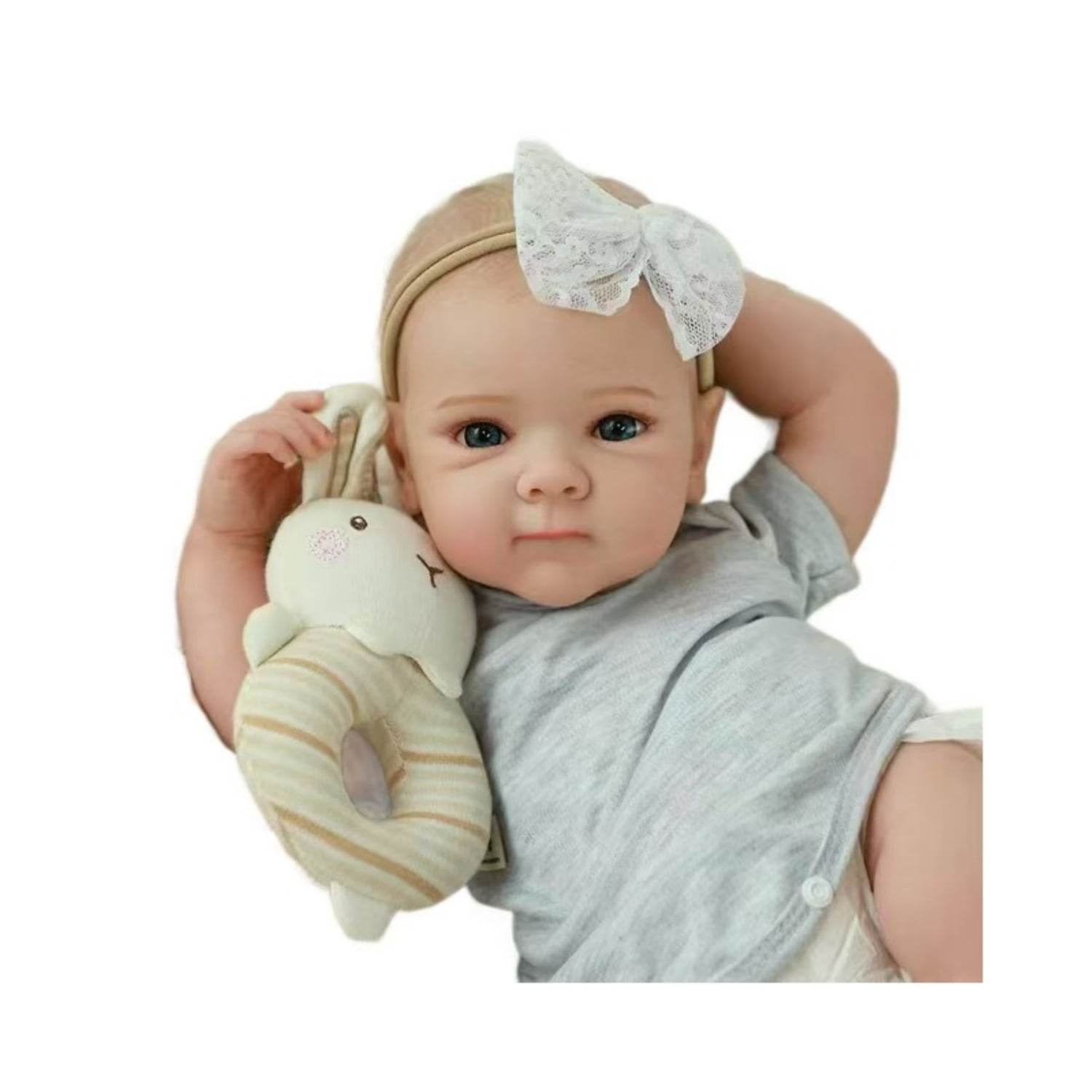 Realistic Reborn Baby Dolls - 18-Inch Real Life Newborn Baby Doll with Hand-Drawing Hair and Weighted Cloth Body, Lifelike Toddler Dolls Girls with Clothes for Kids Age 3+