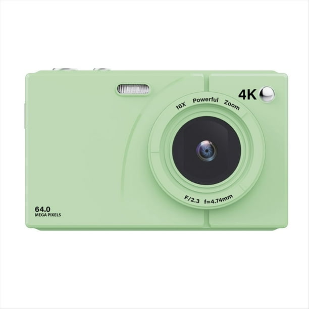 Cámara Digital CCD 4K de 64 MP, Wifi, HD, Zoom Digital 16X, Pantalla de 2,8 Pulgadas, Tarjeta de 64 GB, Color Verde.