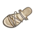 thumbnail image 3 of YgkuHd Women's Summer Slippers,Women's Fashionable Casual Versatile Trendy Flat Decorative Sparkly Plus-Size Shoes Spring/Summer Comfortable Slippers for Summer Season, Daily Wear, 3 of 8
