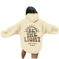 thumbnail image 2 of Womens Hoodie 2025 Be The Light Christian Hoodies with Pockets Hooded Sweatshirt Hoodie Women Pullover, 2 of 6