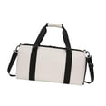 thumbnail image 2 of Bolsa de viaje de lona Bolsa de viaje para equipaje Bolsa de cross country Correa de hombro ajustable extraíble Bolsa de lona deportiva Bolsa de Blanco, 2 of 9