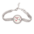 thumbnail image 1 of Festival de Navidad copo de nieve corazón Elk Pulsera de tobillera de cadena de tenis, joyería de diamantes, 1 of 3