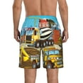 thumbnail image 3 of Naloa Different Construction Site Vehicles Men's Beach Shorts, Surfing shorts, Swim trunks, Quick Dry Swim Trunks for Surfing Beach Fun - Small, 3 of 9