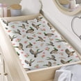thumbnail image 4 of Mallard Duck Changing Pad Covers for Baby Boy Girl 32''x16'' Wild Ducks Hunting Fitted Changing Pad Sheets Boho Floral Leaves Soft Nursery Baby Diaper Changing Table Mats, 4 of 6