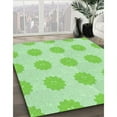 thumbnail image 3 of Ahgly Company Machine Washable Indoor Square Transitional Green Area Rugs, 7' Square, 3 of 7
