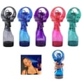 thumbnail image 4 of Office Desk Air Misting Portable Humidifier Cooling Hand Held Spray Fan Water Spray Fan Battery Power RED, 4 of 8