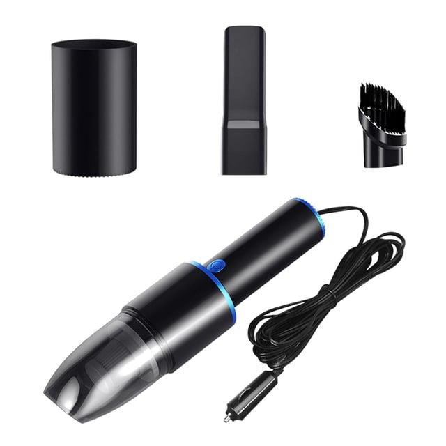 Aspirador portátil para coche, lavable, pequeño, con batería integrada, ajuste de aspiradora de mano Alámbrico Azul 12v kusrkot aspiradora de coche