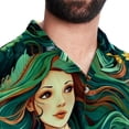 thumbnail image 5 of Mermaid Men's Poplin Shirt, Casual Short Sleeve Printed Button Down Summer Beach Unisex Shirts, 5 of 6