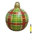 thumbnail image 2 of Decoración navideña, bola navideña de 23,6 pulgadas, bola navideña inflable de PVC, artesanía superior, 2 of 7