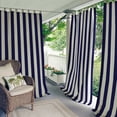 thumbnail image 2 of Elrene  Highland Stripe Indoor/ Outdoor Curtain Panel Red 108 Inches, 2 of 5