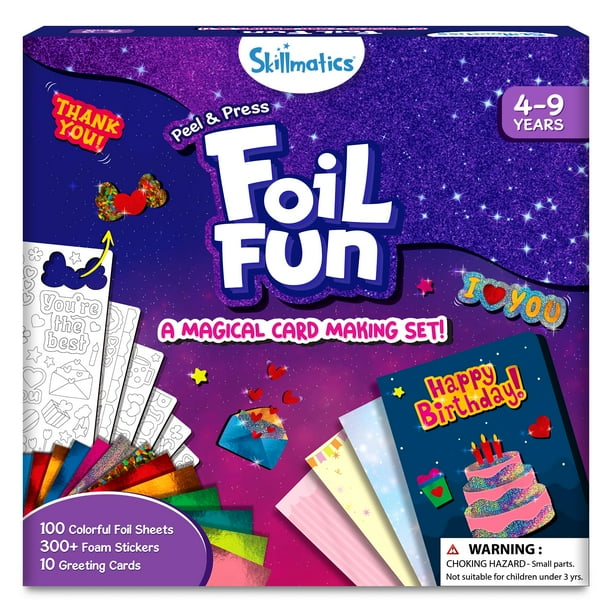Set de actividades de arte y manualidades Skillmatics Foil Foil para hacer tarjetas