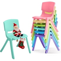 Wanan 6Pcs Plastic Stackable Chairs, Modern Kids Chairs for Outdoor, Reading, Relaxing, Learning, Painting, Playing