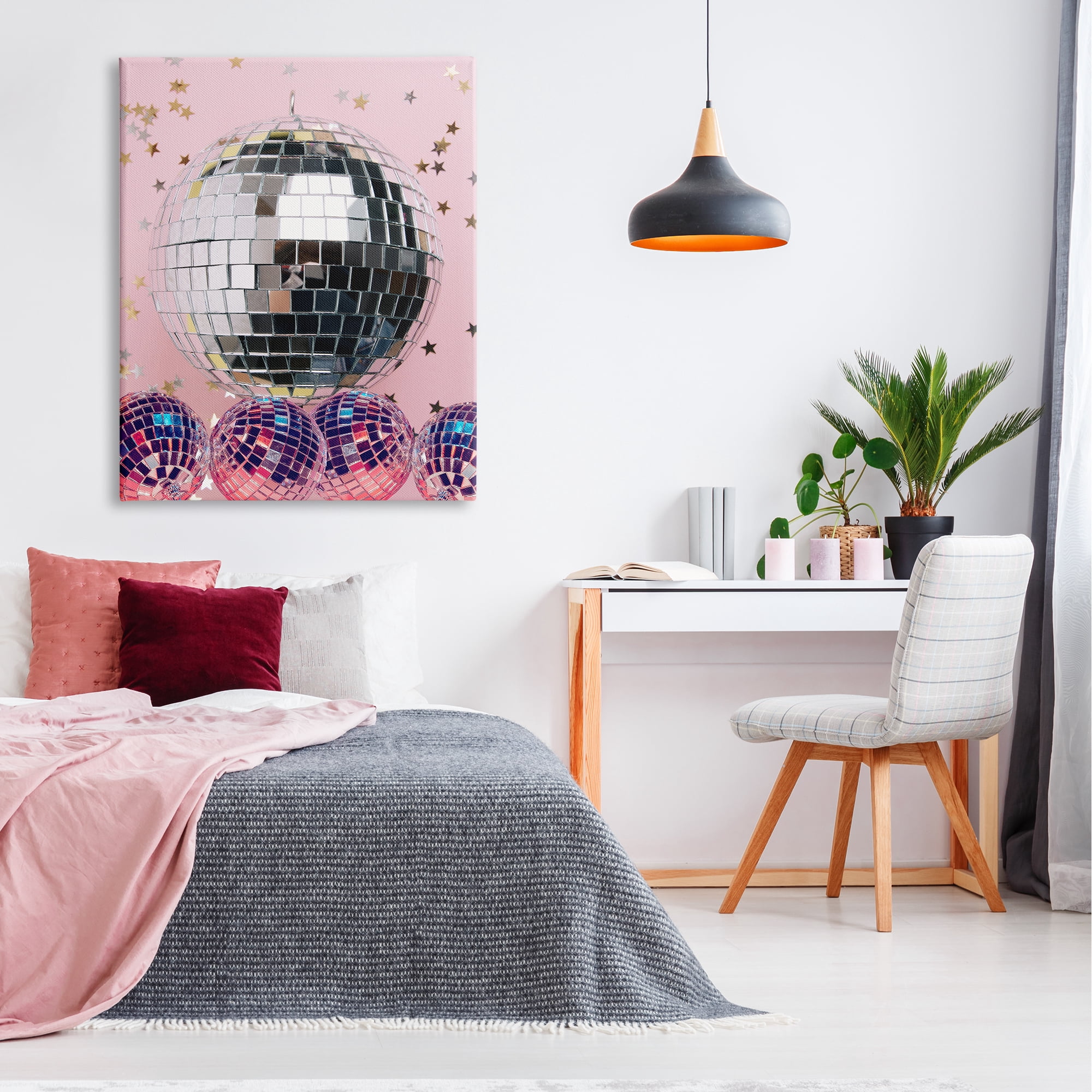Stupell Industries Gleaming Disco Balls Literature & Flim Photography Gallery Wrapped Canvas Art Print Wall Art, 36 x 48
