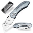 thumbnail image 1 of Navaja multiusos Vickay plegable con hojas SK5 de alta resistencia, color gris, 1 of 9