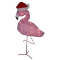 thumbnail image 4 of Northlight 24" Pink Flamingo in Santa Hat Outdoor Christmas Decoration, 4 of 5