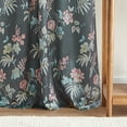 thumbnail image 4 of Martha Stewart Norah Curtain Panel Pair, Charcoal, Back Tab, Room Darkening, Indoor, Adult, 2 Piece Set, 37"x 95", 4 of 5