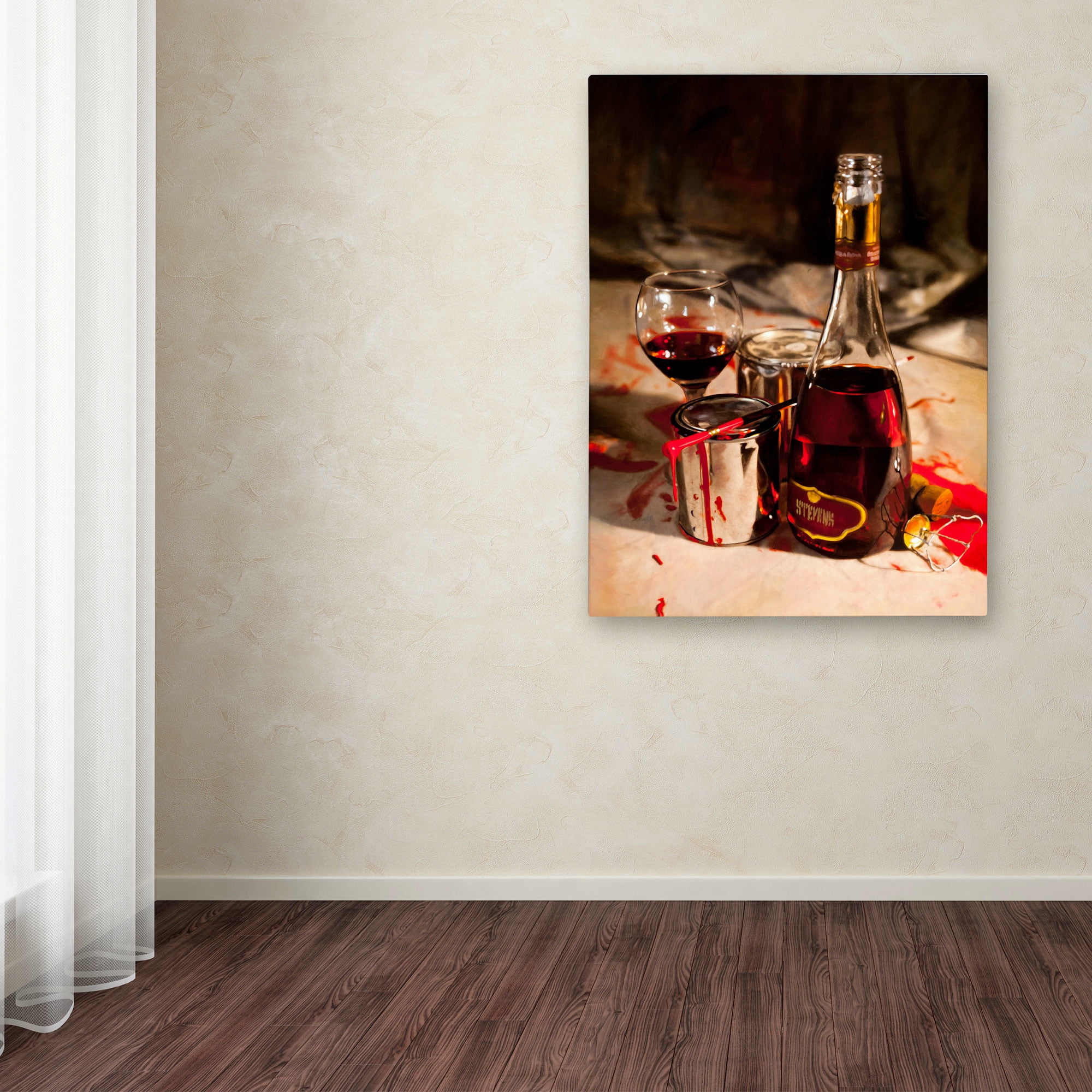 Trademark Fine Art "Red Label Wine" Canvas Art by Roderick Stevens