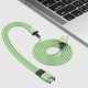 thumbnail image 3 of Cable de datos SUSUchens de carga rápida universal 3 en 1 de silicona líquida, cable de carga micro USB tipo C de 8 pines para oficina, 3 of 8