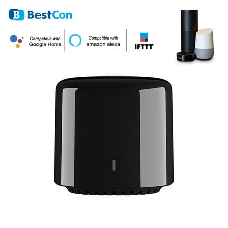 

BroadLink BestCon RM4C Mini IR Black Bean Universal WIFI Remote Controller Infrared Receiver App Control Timer Compatible with Voice Control